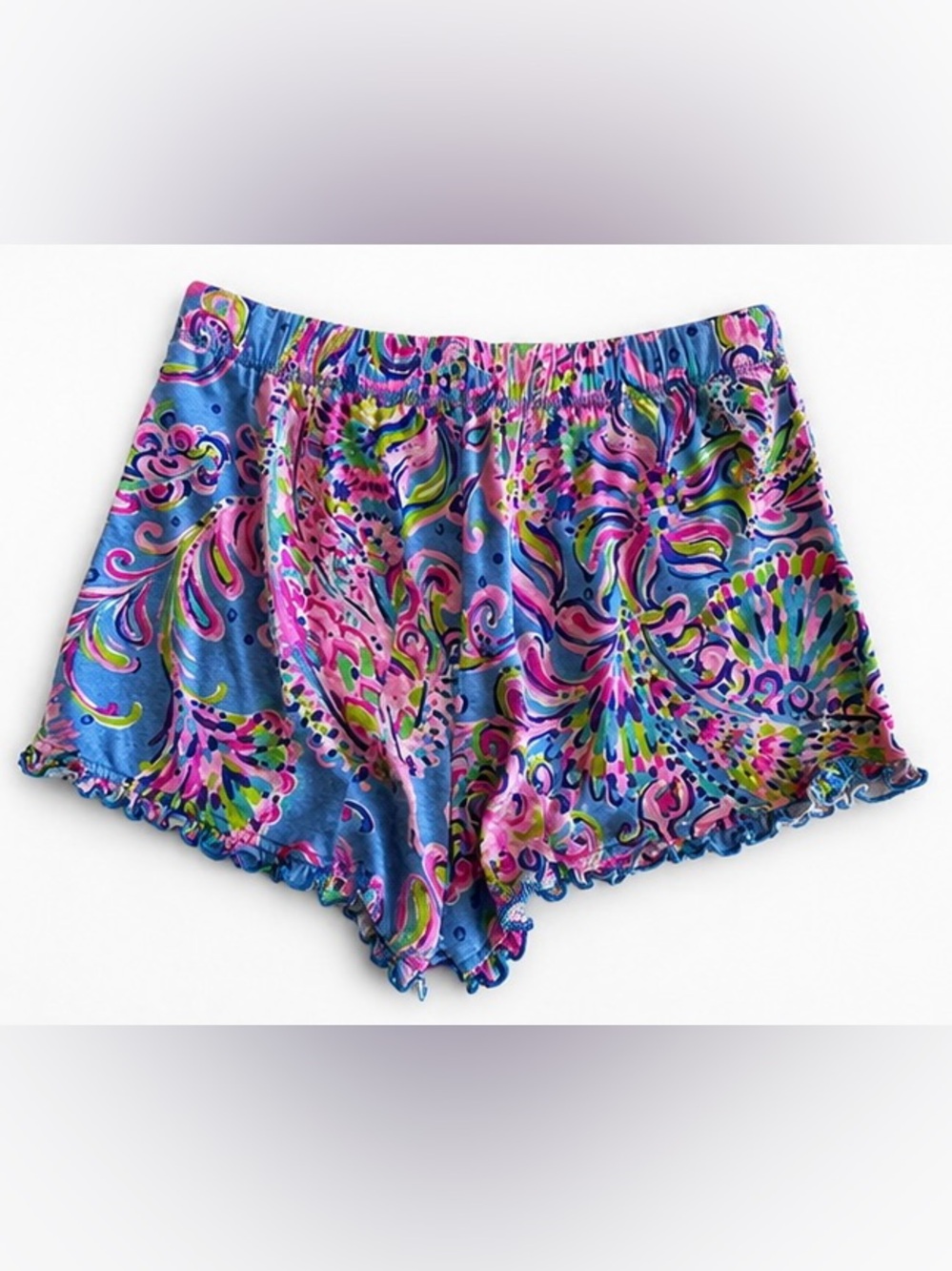 Lilly Pulitzer Multicolor Swirl Lounge Shorts - Pink, Blue & Green M 💜💗 - Picture 4 of 6